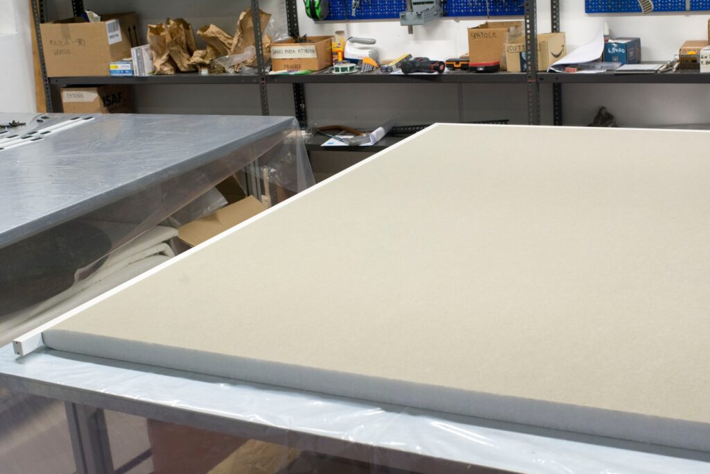 Soundabsorbing panels with Materica finish Garvan Acoustic