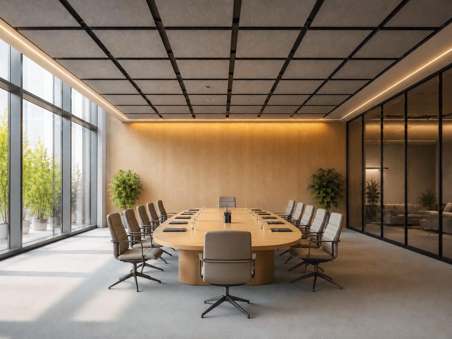 Soffitti fonoassorbenti Garvan Acoustic integrati nell'architettura