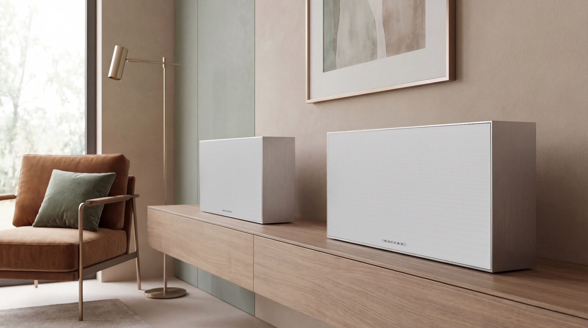 Garvan KB316 design speakers in an indoor environment