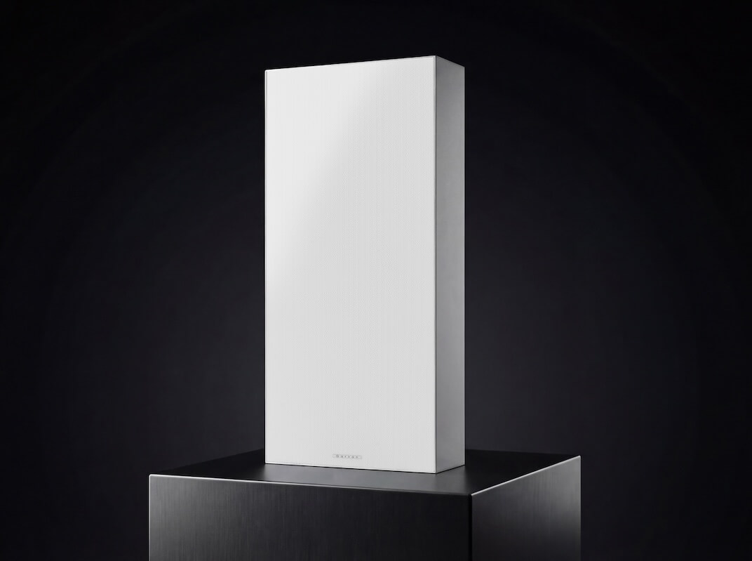 White Garvan KB316 steel bookshelf speaker