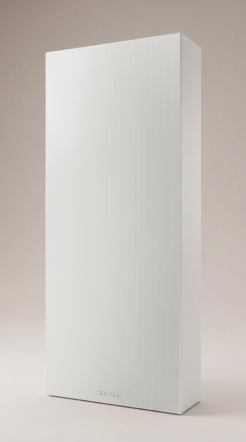 Garvan KW316 slim on-wall speakers with minimal design and customizable cabinet