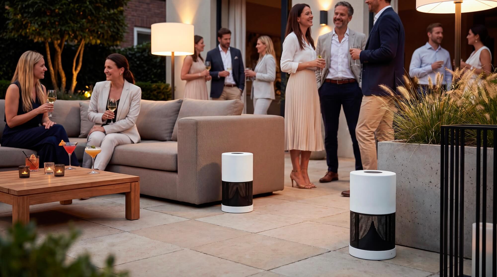 Diffusore da giardino compatto SN116 Garvan inserito in uno spazio outdoor