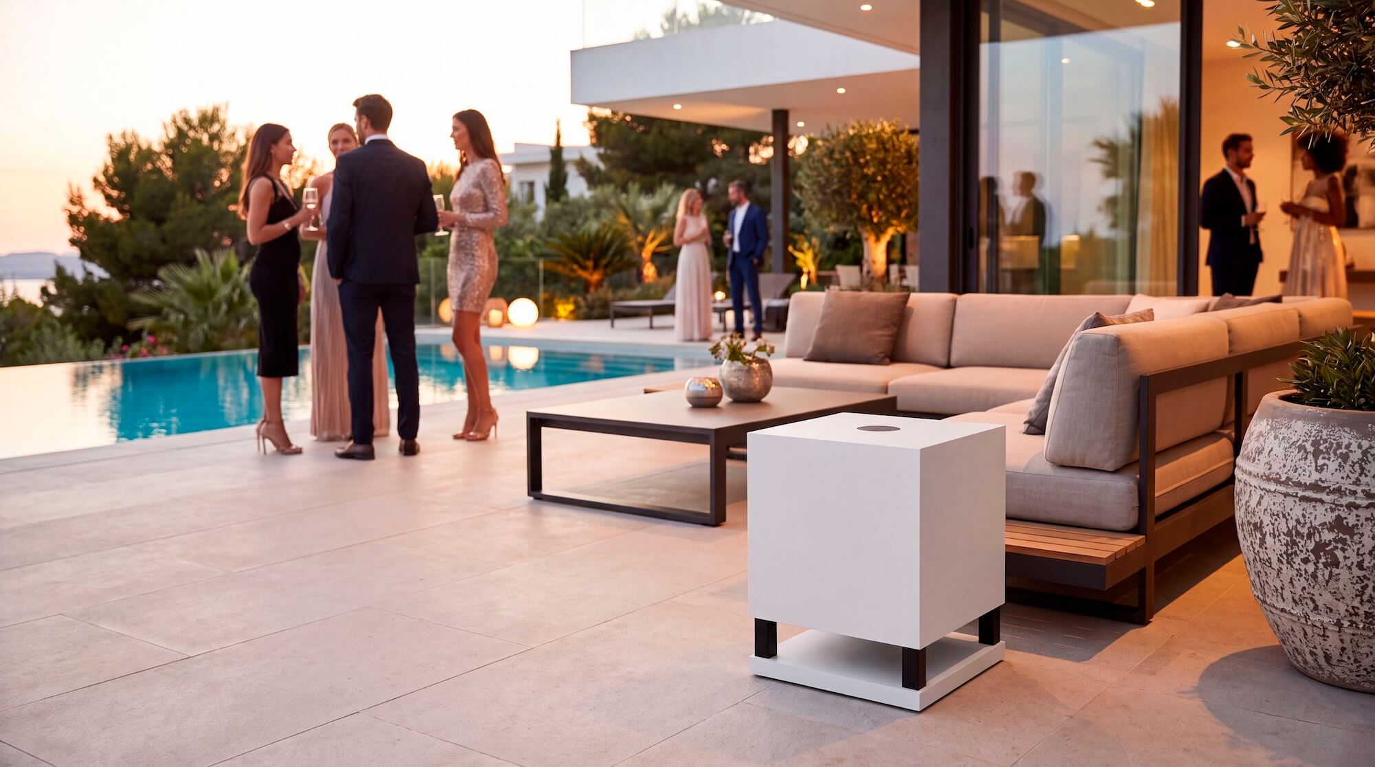 Subwoofer da esterno WA138 per eventi e ricevimenti a bordo piscina